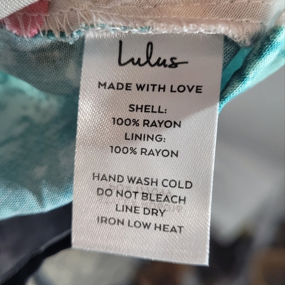 Lulus Tropical Print Tie Crop Top Medium - Picture 4 of 5